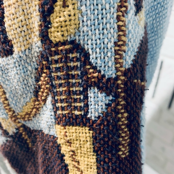 E. Clair Designs vintage fringe woven cotton slouch jacket. Made in Texas - Picture 4 of 12